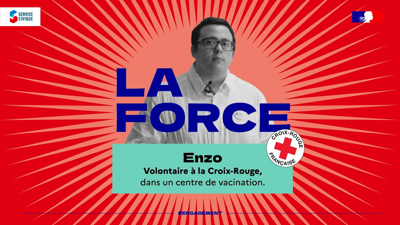 Enzo, volontaire en service civique à la Croix rouge
