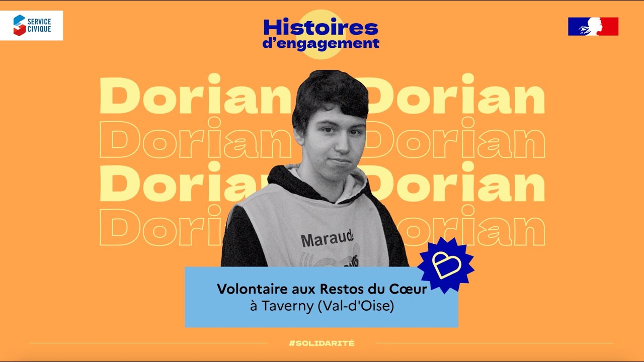 Dorian,  volontaire en service civique, engagé pour les plus démunis